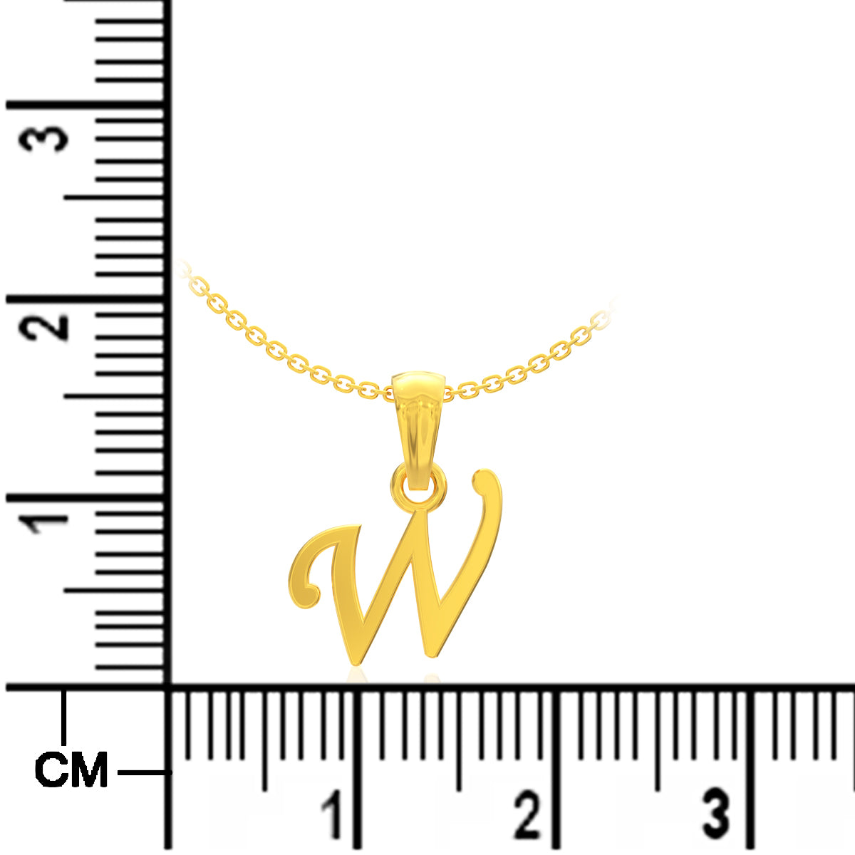 Wonder "W" Letter Gold Pendant