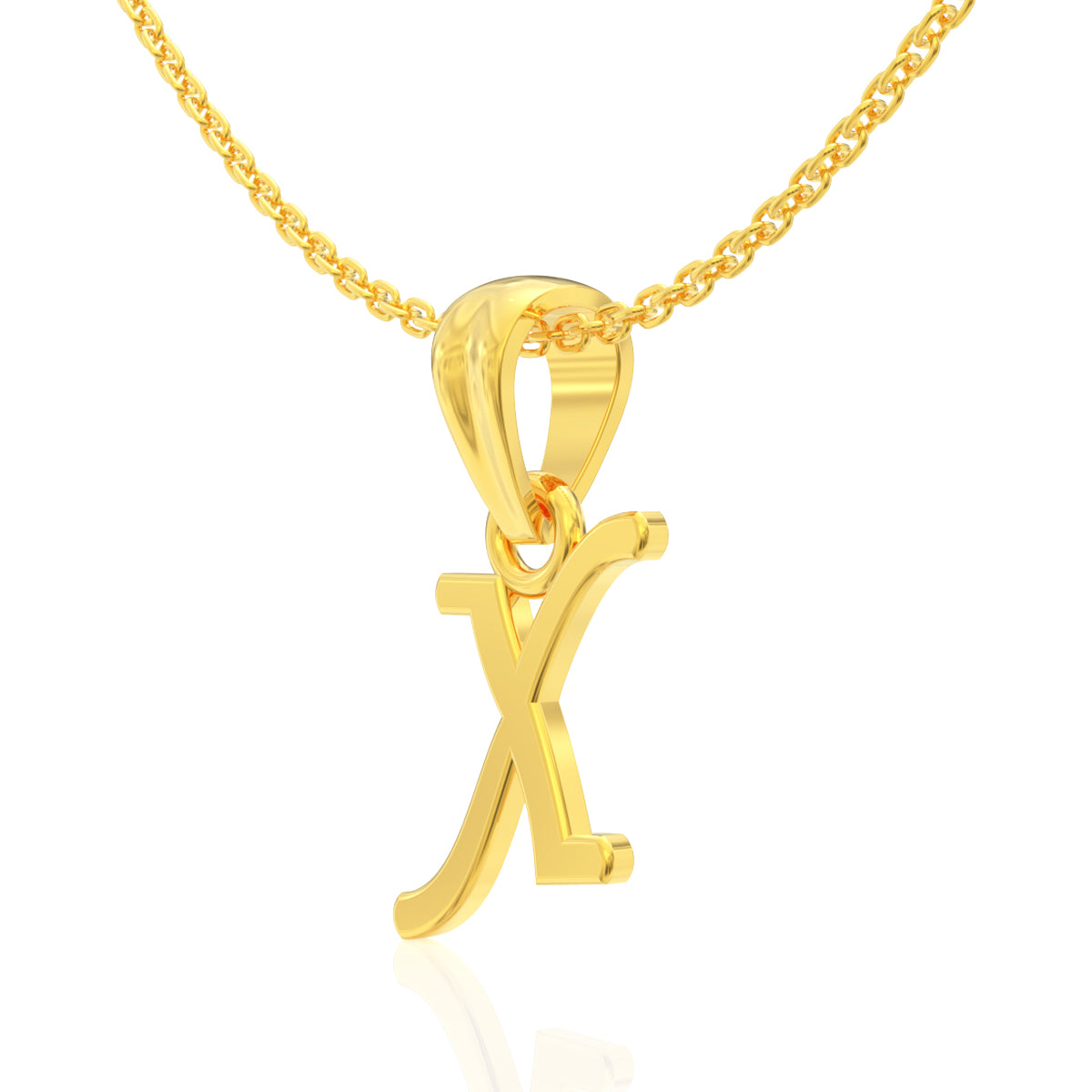 Xenial "X" letter Gold Pendant