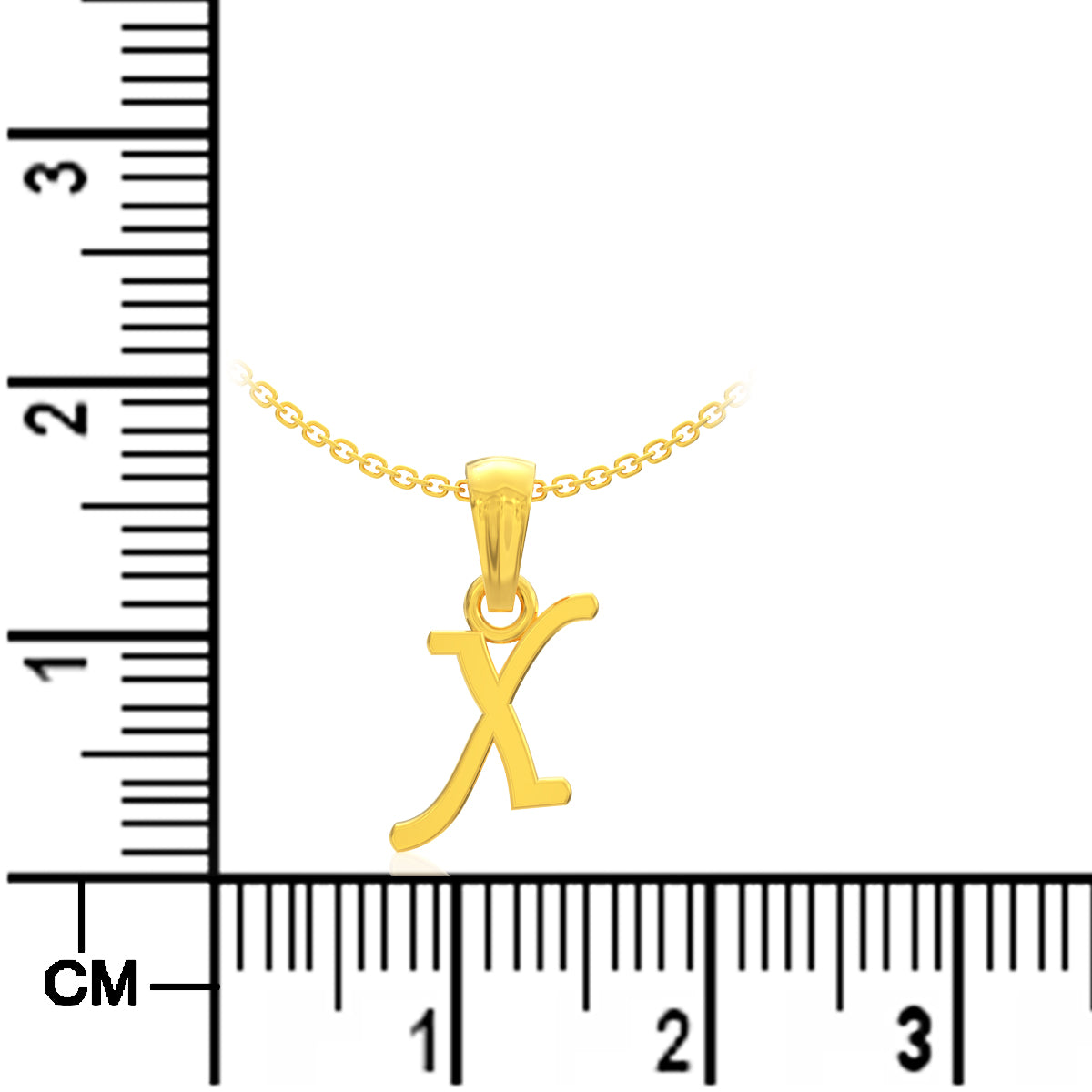 Xenial "X" letter Gold Pendant