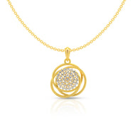 Dazzling Bloom Gold Pendant 22K