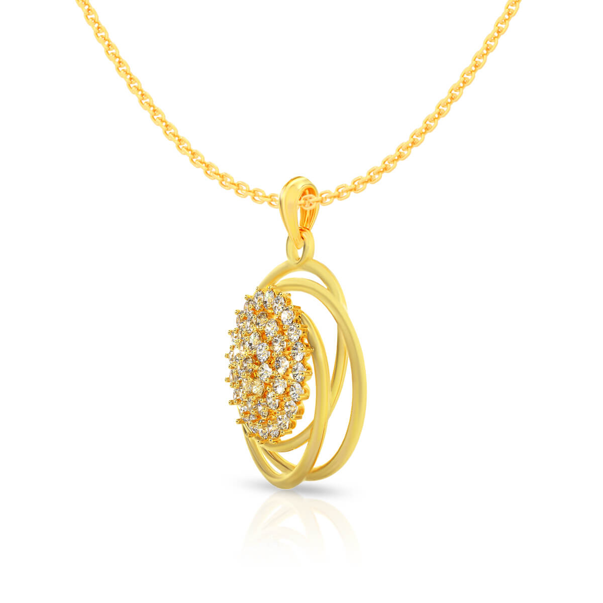 Dazzling Bloom Gold Pendant 22K