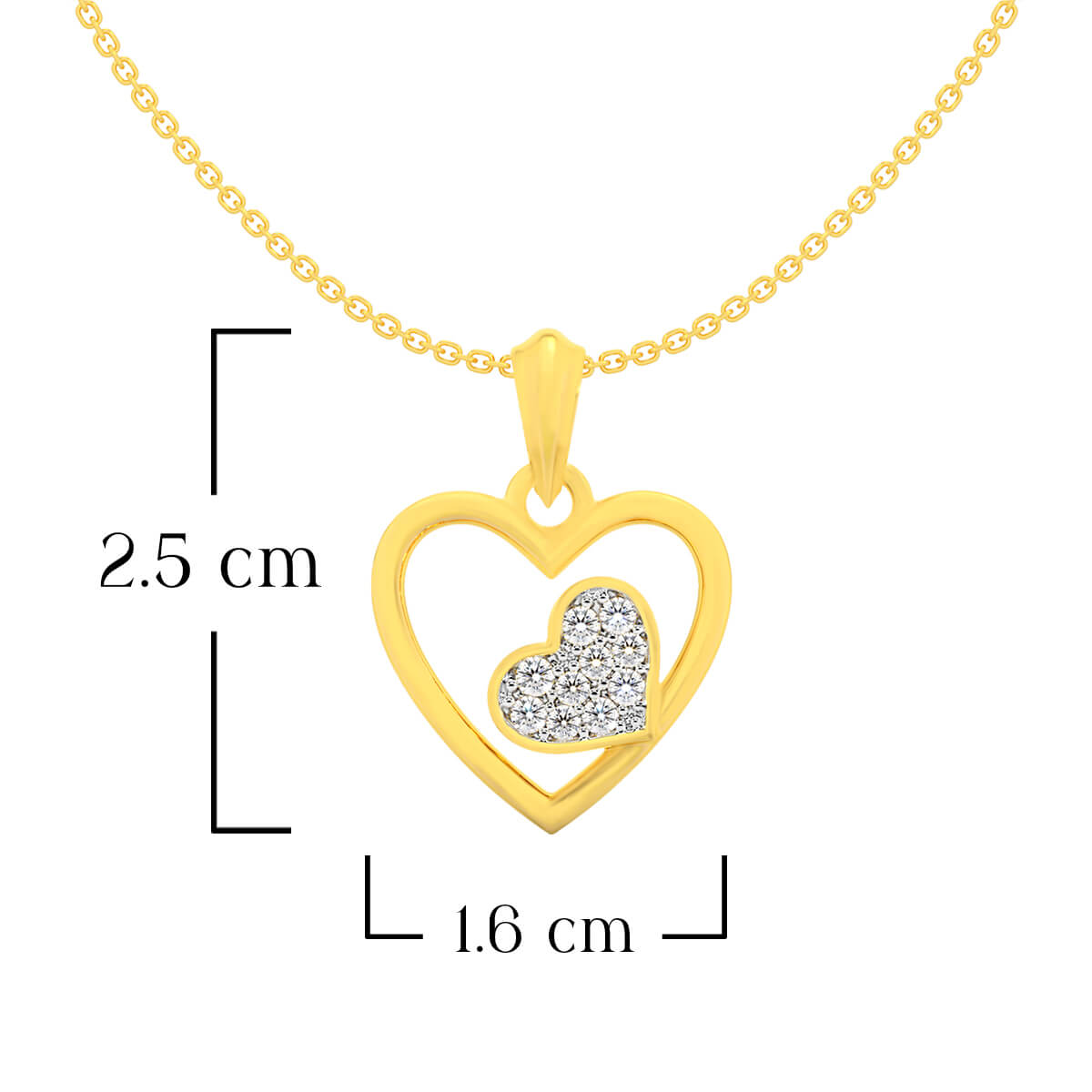 Dazzling in Love 22K Gold Pendant
