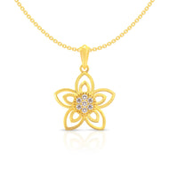 Elegant Petal Gold Pendant 22K
