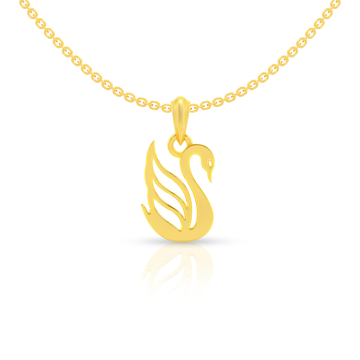 Royal Swan Pendant in Gold