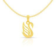 Royal Swan Pendant in Gold