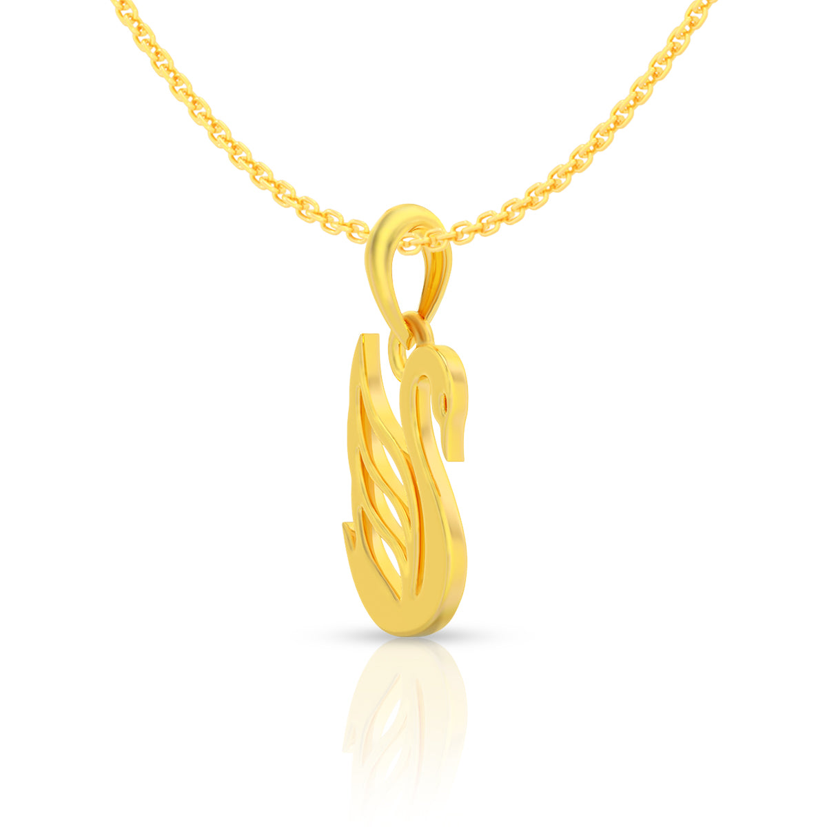Royal Swan Pendant in Gold