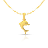 Luxurious Golden Dolphin Pendant 22K