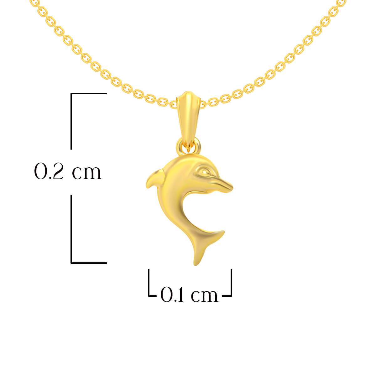 Luxurious Golden Dolphin Pendant 22K