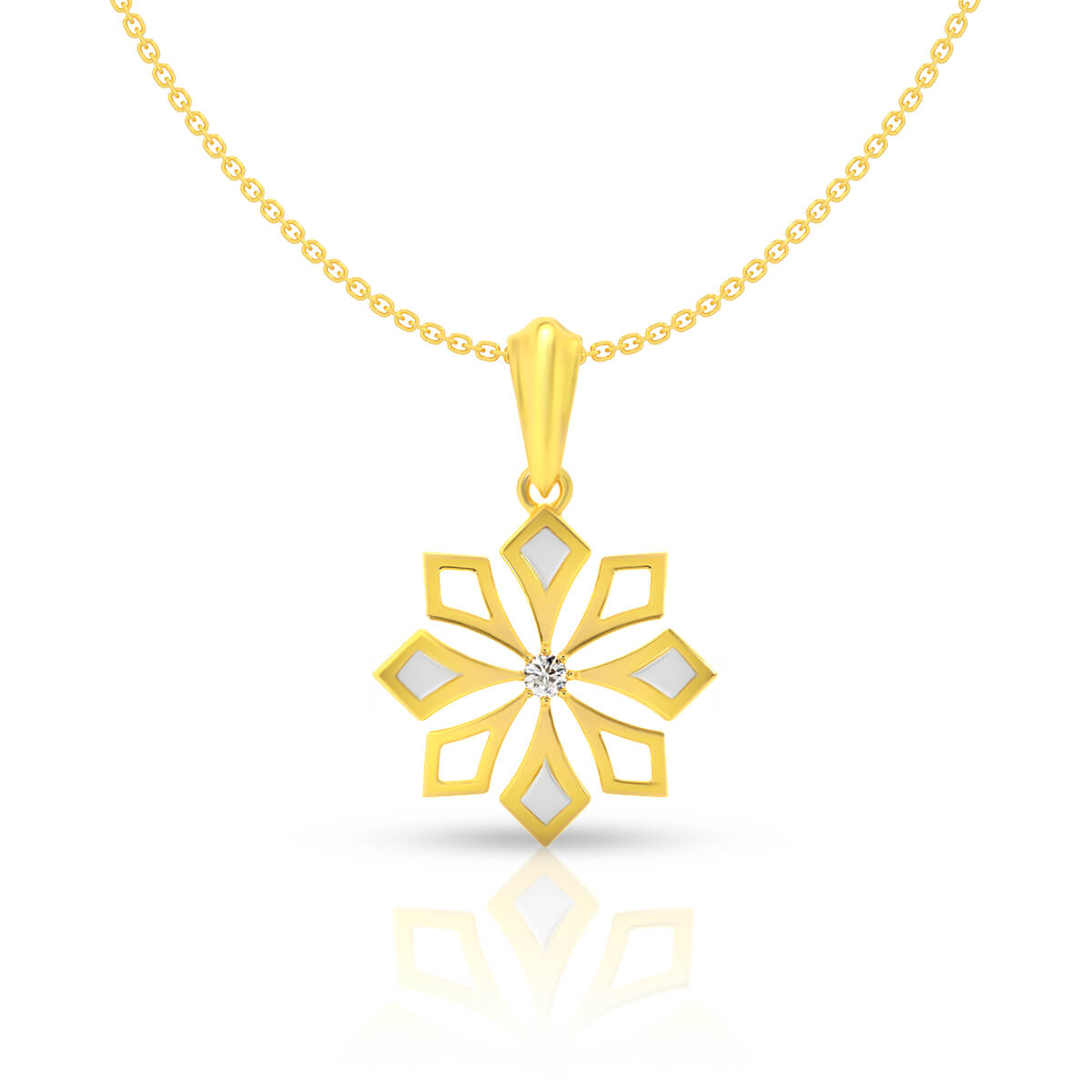 Luminous Bloom Gold Pendant 22K