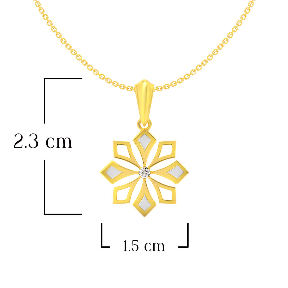 Luminous Bloom Gold Pendant 22K