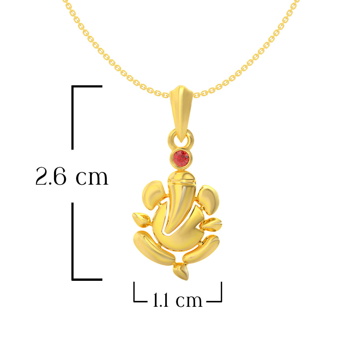 Divine Radiance 22K Gold Ganesha Pendant
