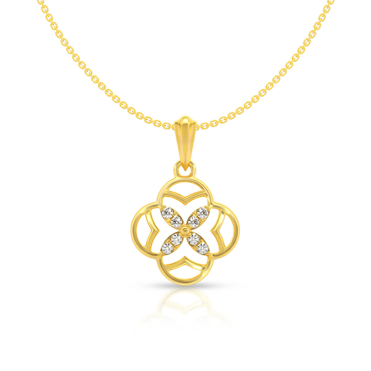 Graceful Blossom
 Gold Pendant 22K