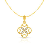 Graceful Blossom
 Gold Pendant 22K