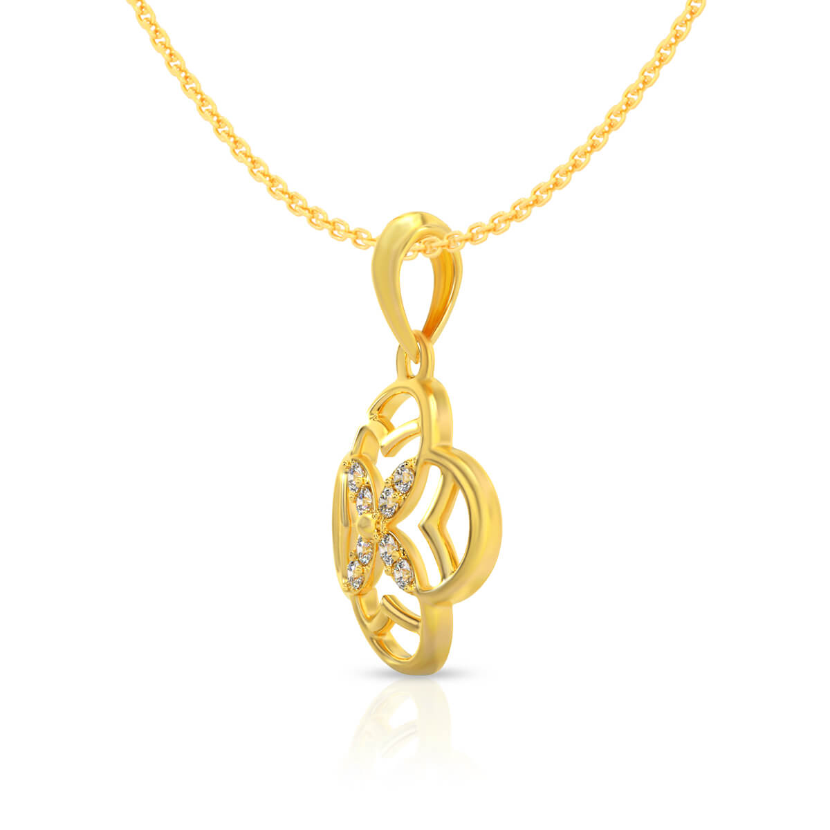 Graceful Blossom
 Gold Pendant 22K