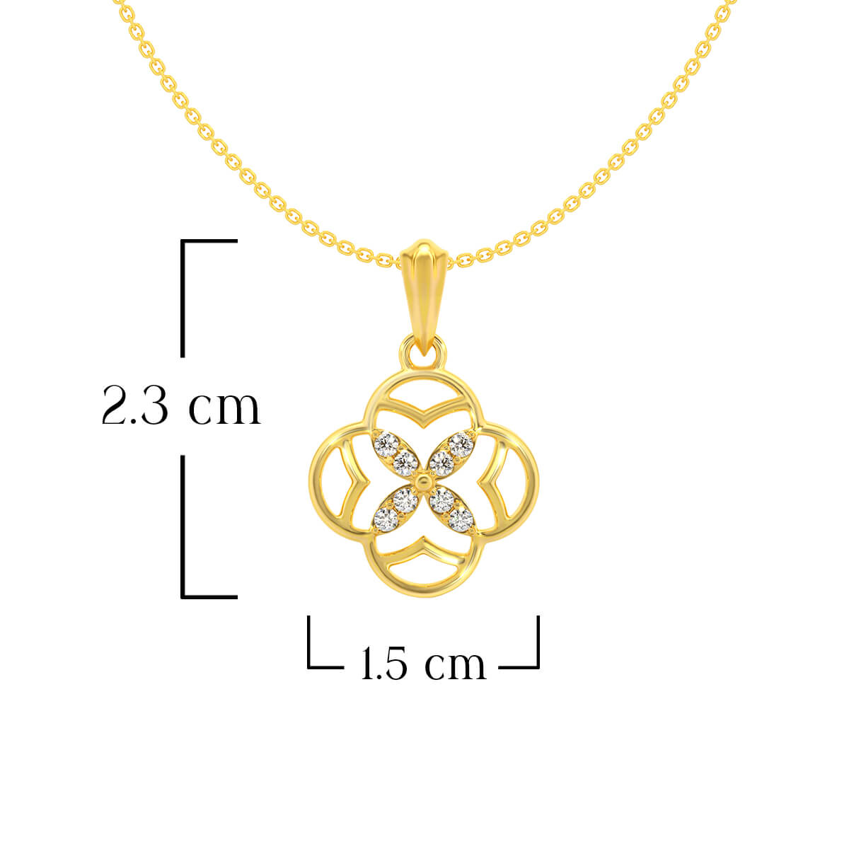 Graceful Blossom
 Gold Pendant 22K