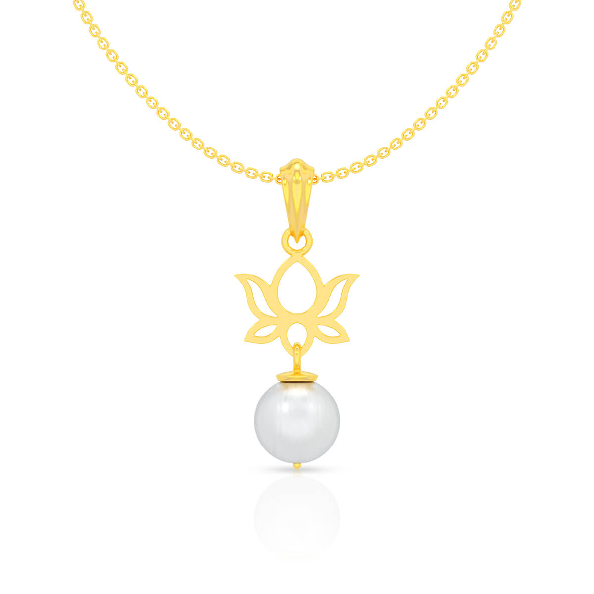 Luminous Lotus Gold Pendant 22K