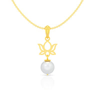 Luminous Lotus Gold Pendant 22K