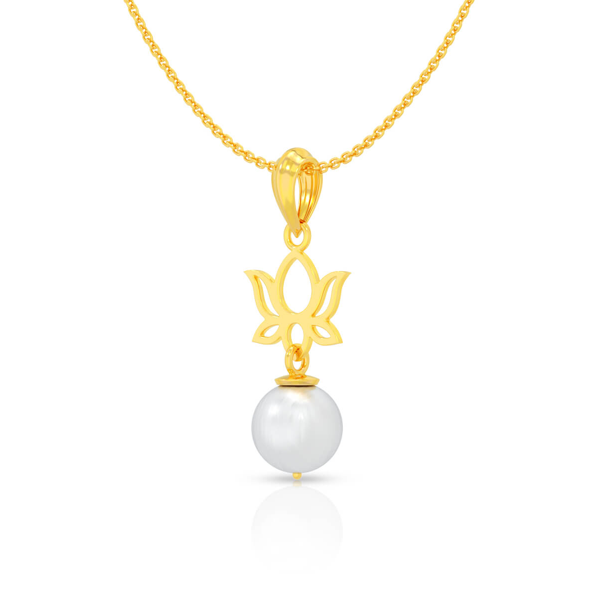 Luminous Lotus Gold Pendant 22K