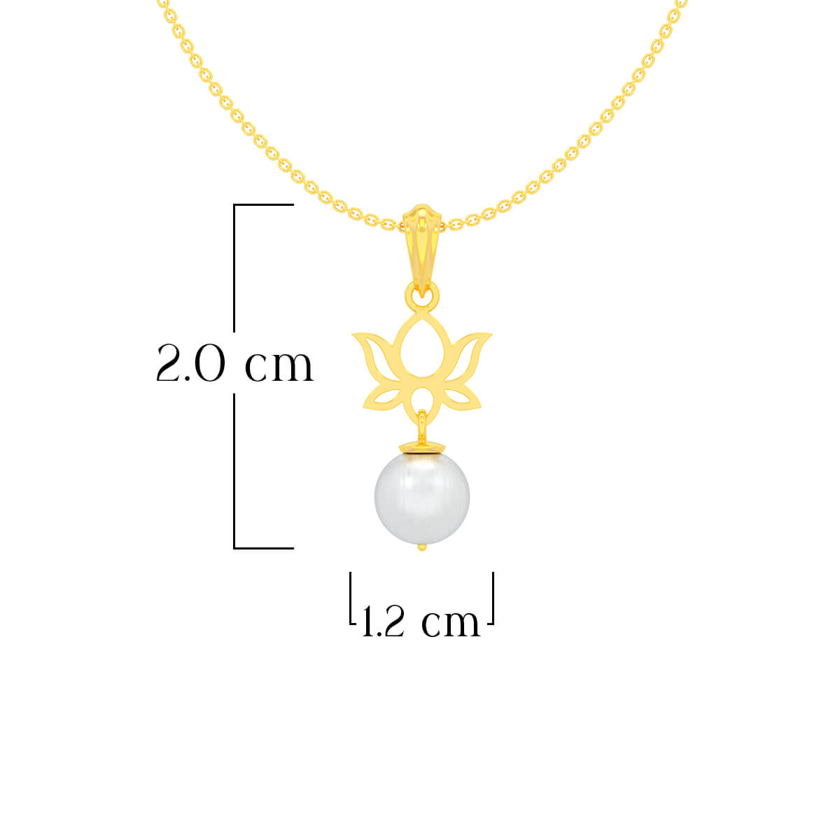 Luminous Lotus Gold Pendant 22K