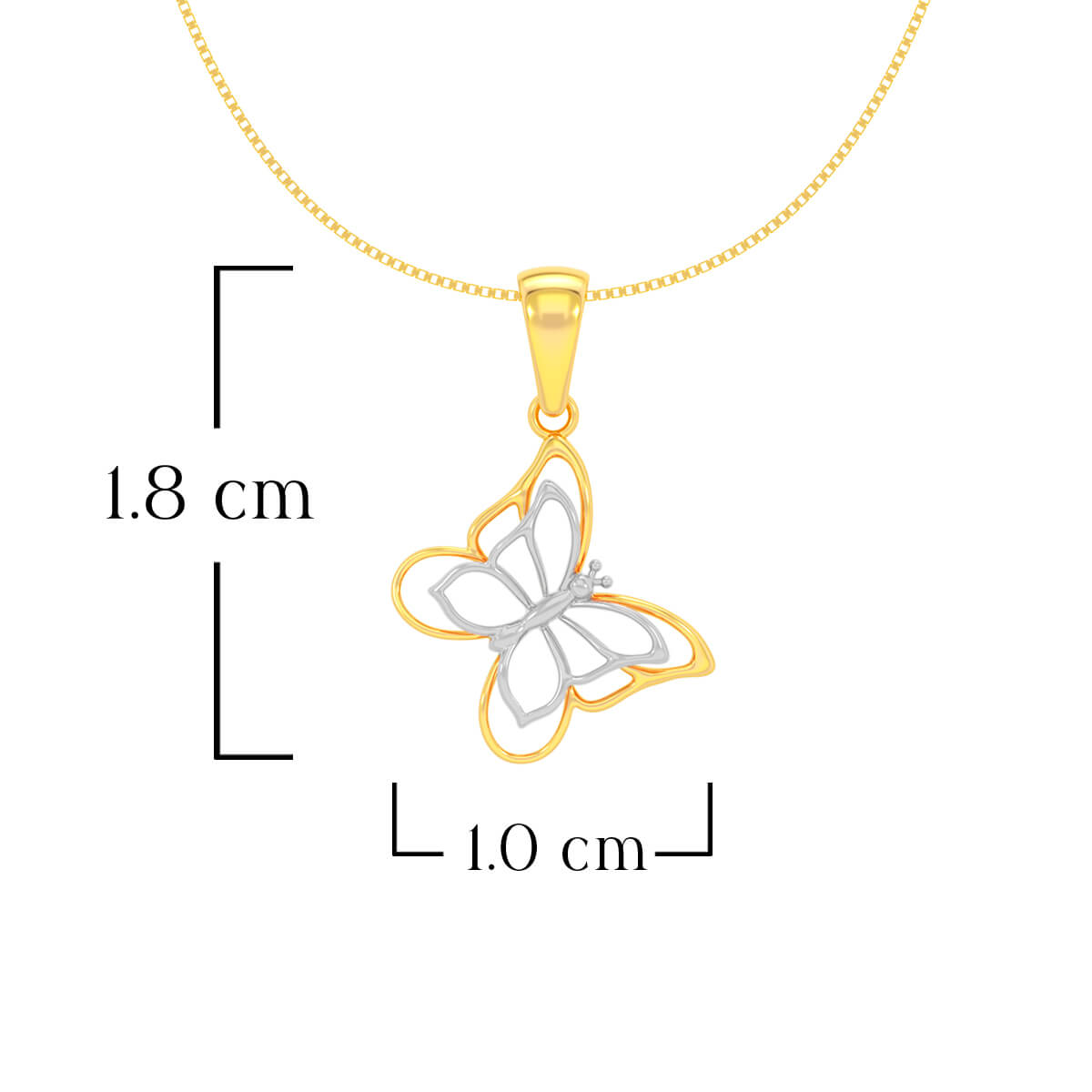 Adorable Butterfly 22K Gold Locket for Kids