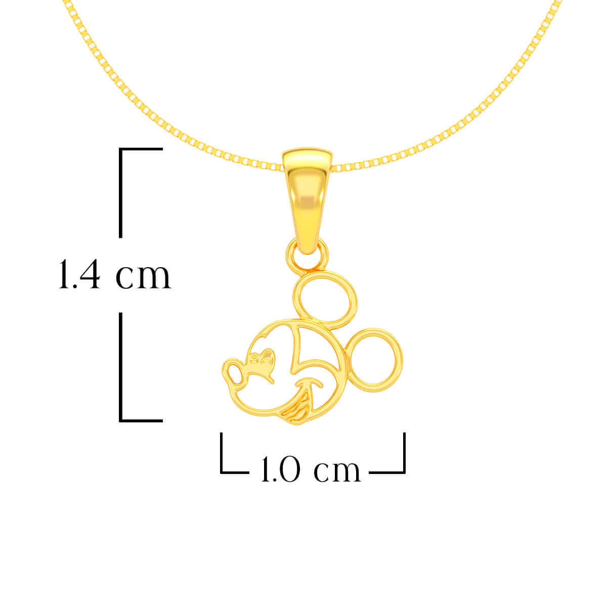 Cute Micky Mouse 22K Gold Locket for Kids