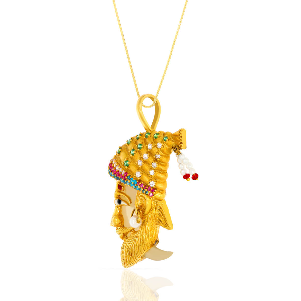 Regal Elegance Shivaji Maharaj Gold Pendant