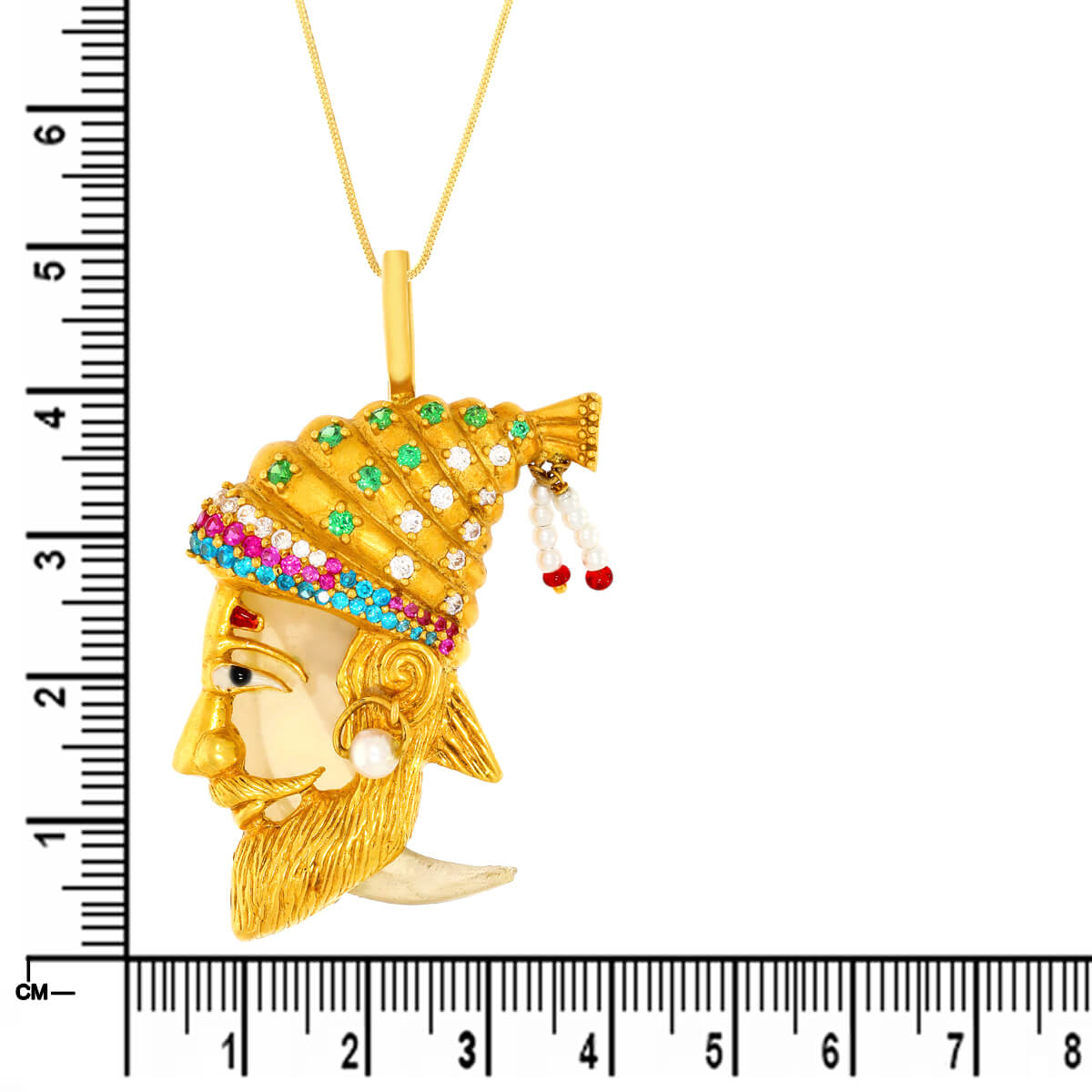 Regal Elegance Shivaji Maharaj Gold Pendant