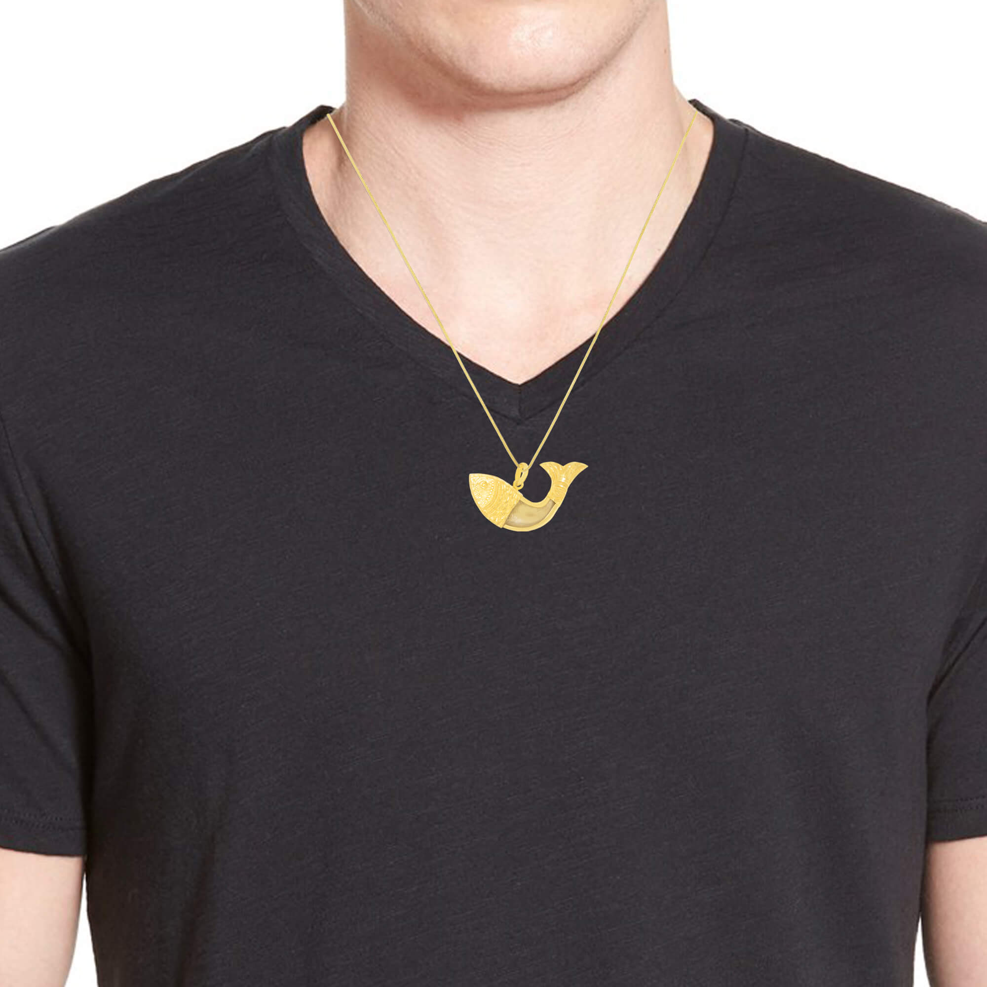 Aqua Charm Gold Pendant