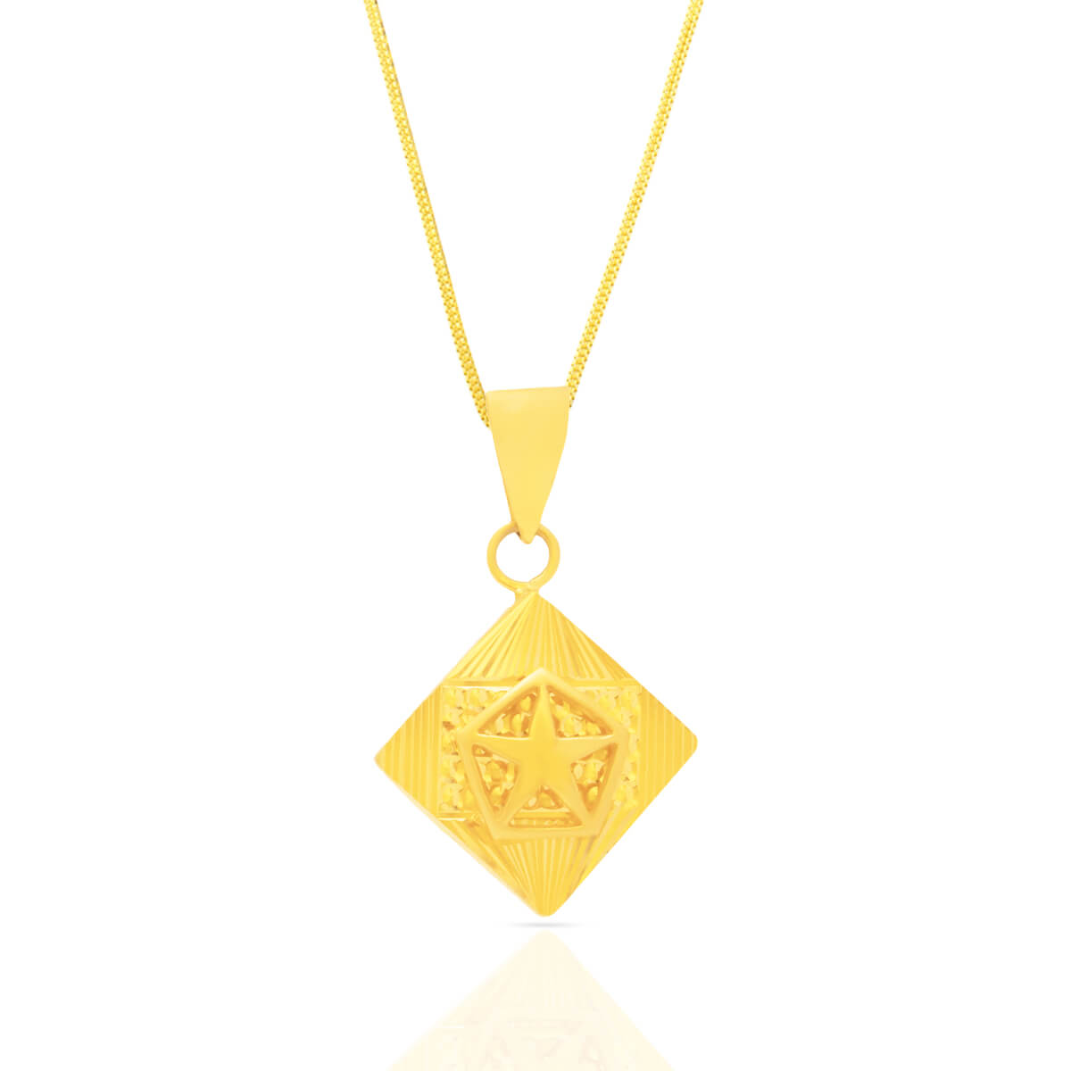 Bold Square Gold Pendant