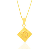 Bold Square Gold Pendant