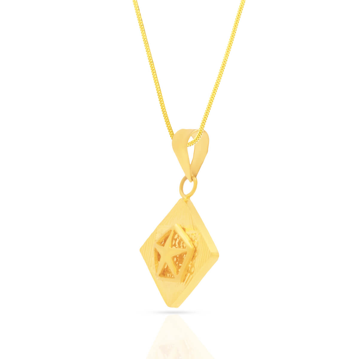 Bold Square Gold Pendant