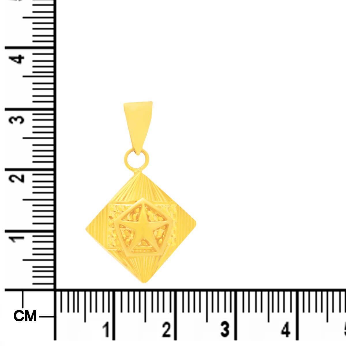 Bold Square Gold Pendant