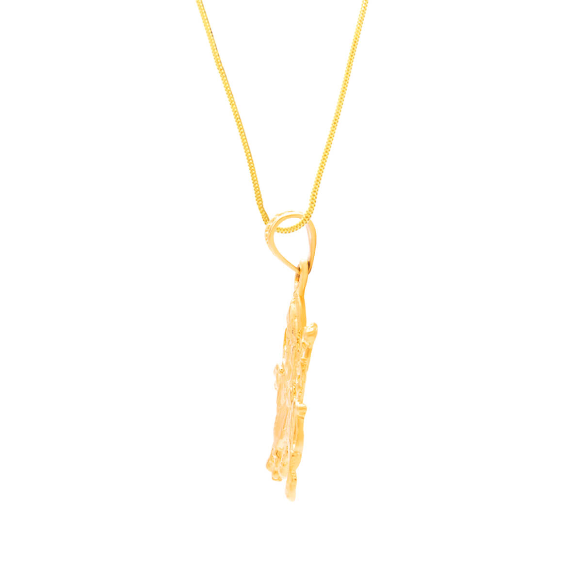 Majestic Aura Goddess Durga 22K Gold Pendant