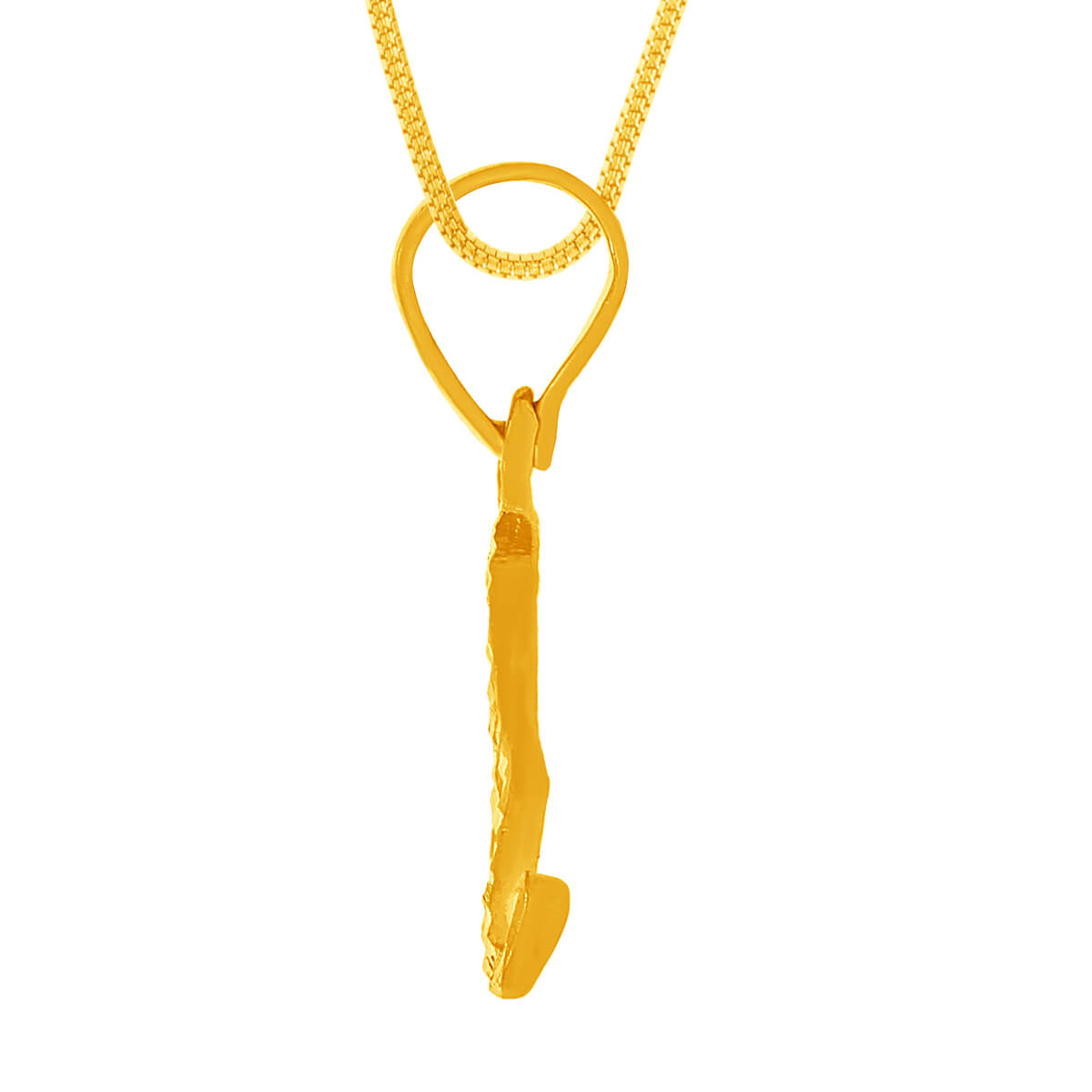 Radiant "R" Alphabet Gold Pendant