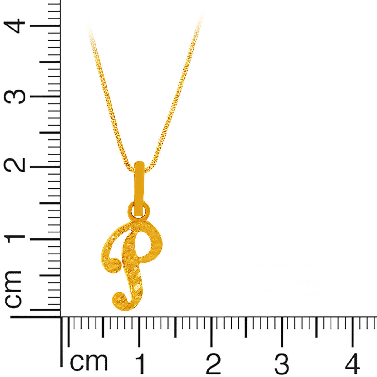 Premium "P" Alphabet Gold Pendant