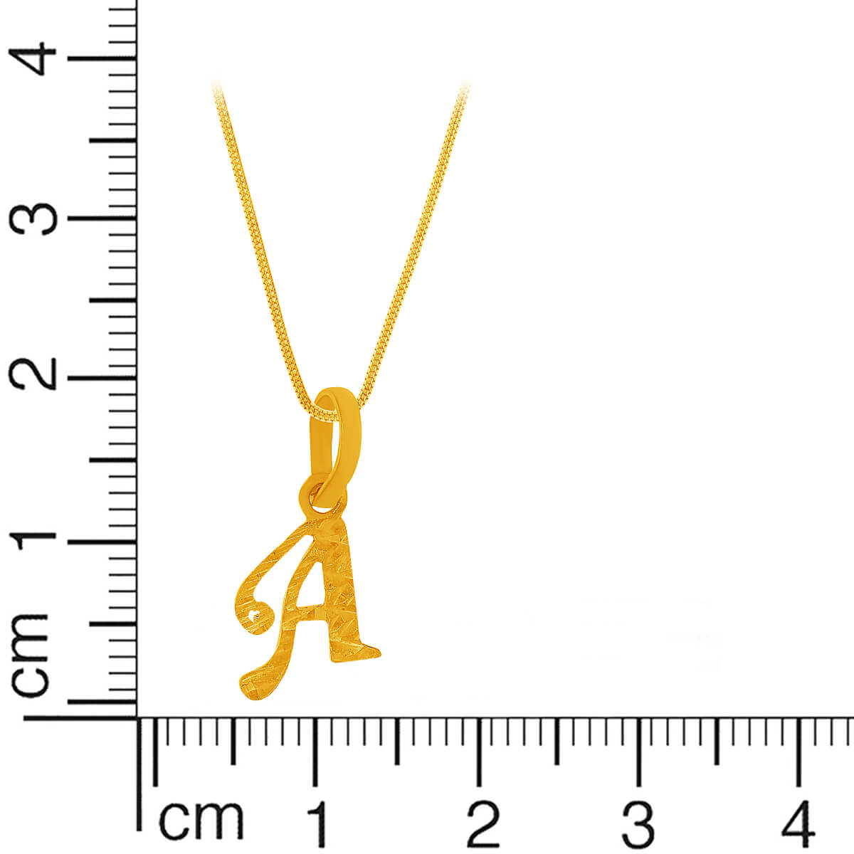 Aesthetic "A" Alphabet Gold Pendant