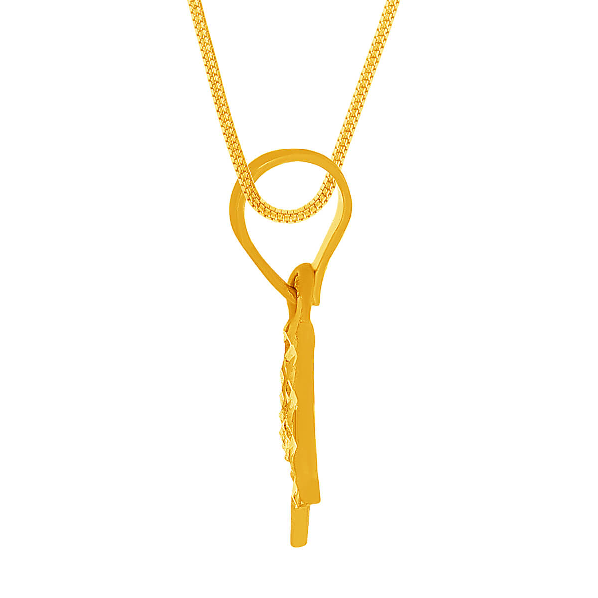 Gleaming "K" Alphabet Gold Pendant