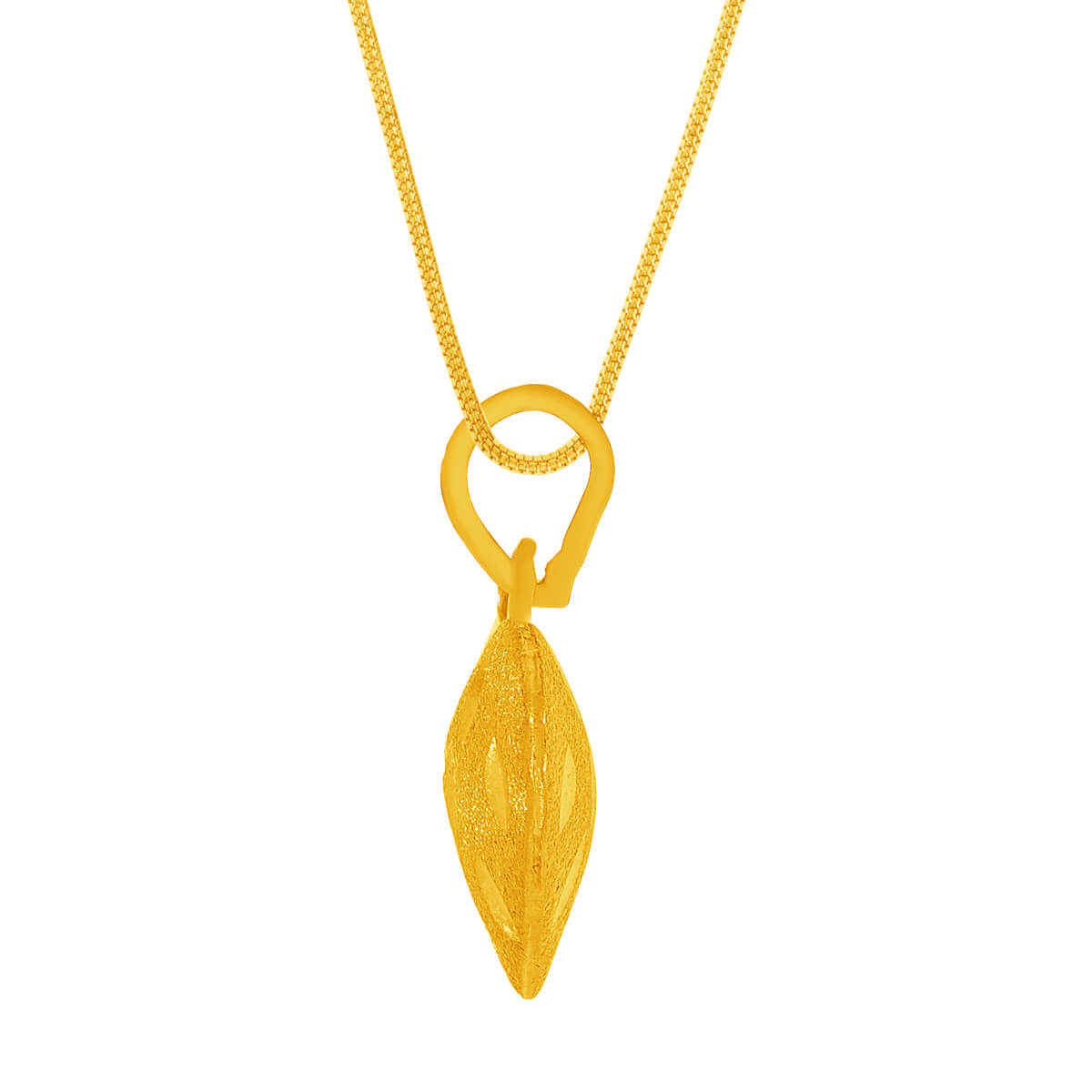Gleaming Heart Charm Gold Pendant
