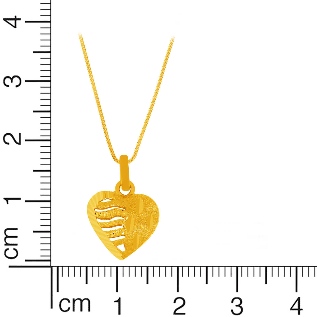 Gleaming Heart Charm Gold Pendant