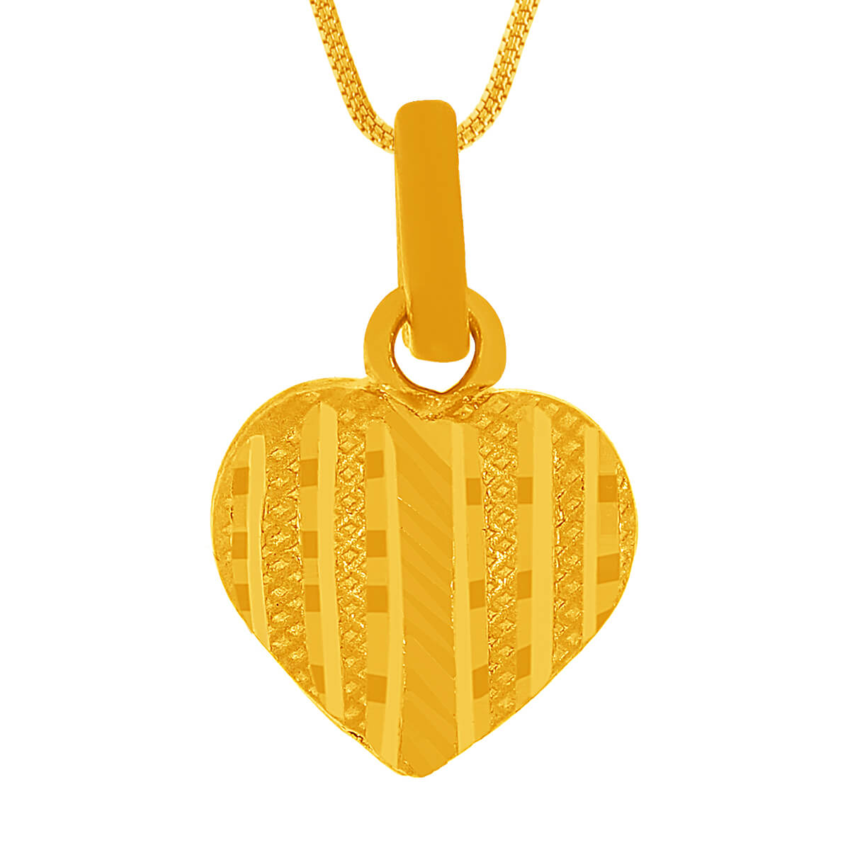 Stunning Heart Grace Gold Pendant