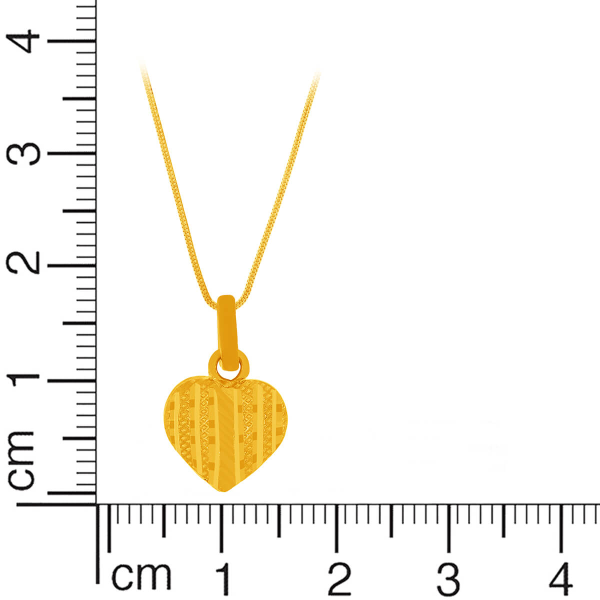 Stunning Heart Grace Gold Pendant