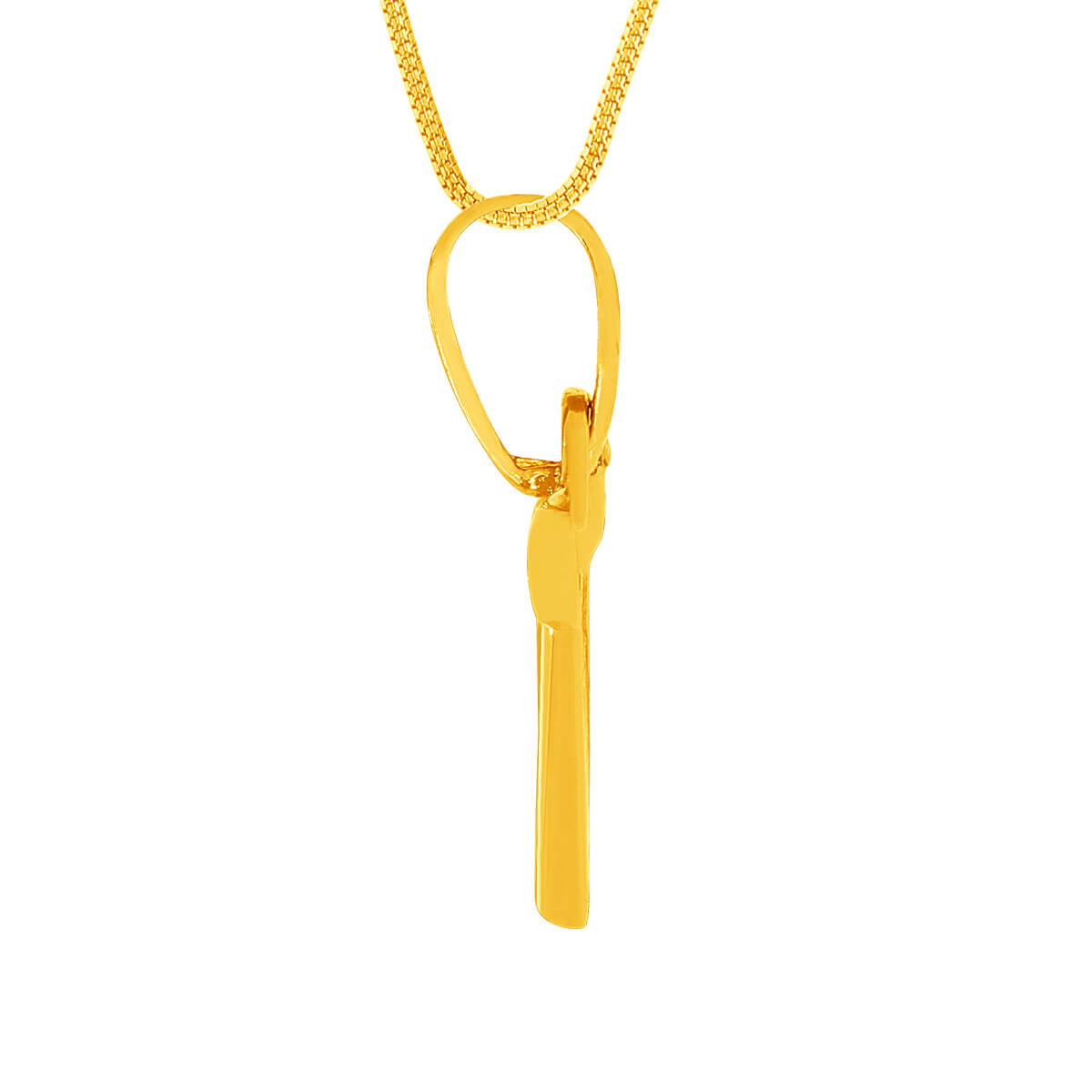Vivid "V" Alphabet Gold Pendant