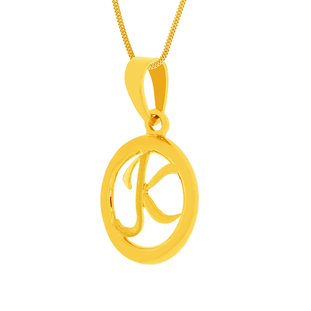 Captivating "K" Alphabet Gold Pendant