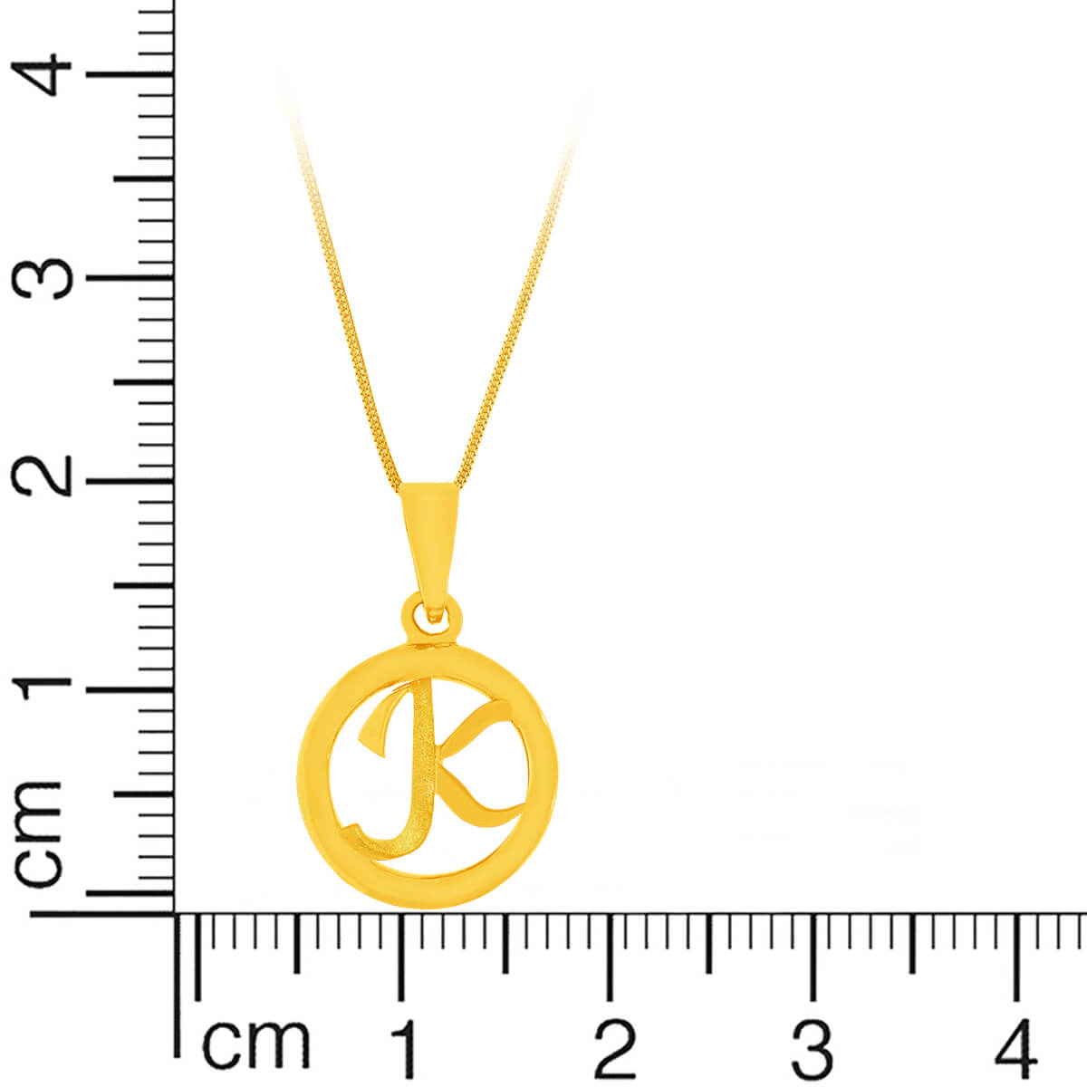 Captivating "K" Alphabet Gold Pendant