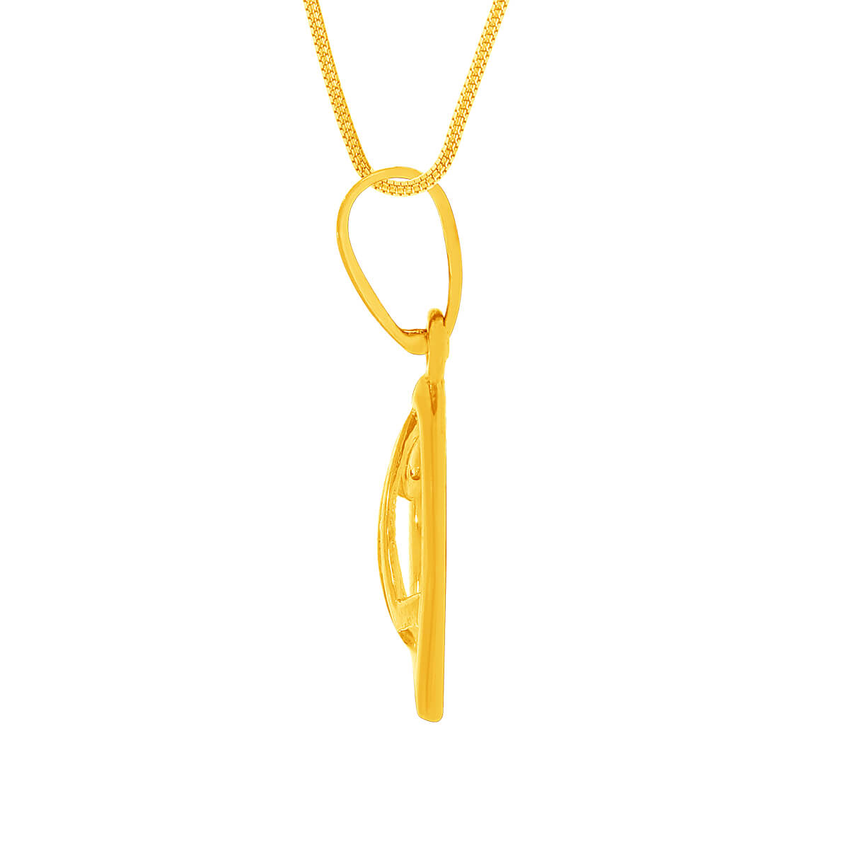 Captivating "A" Alphabet Gold Pendant