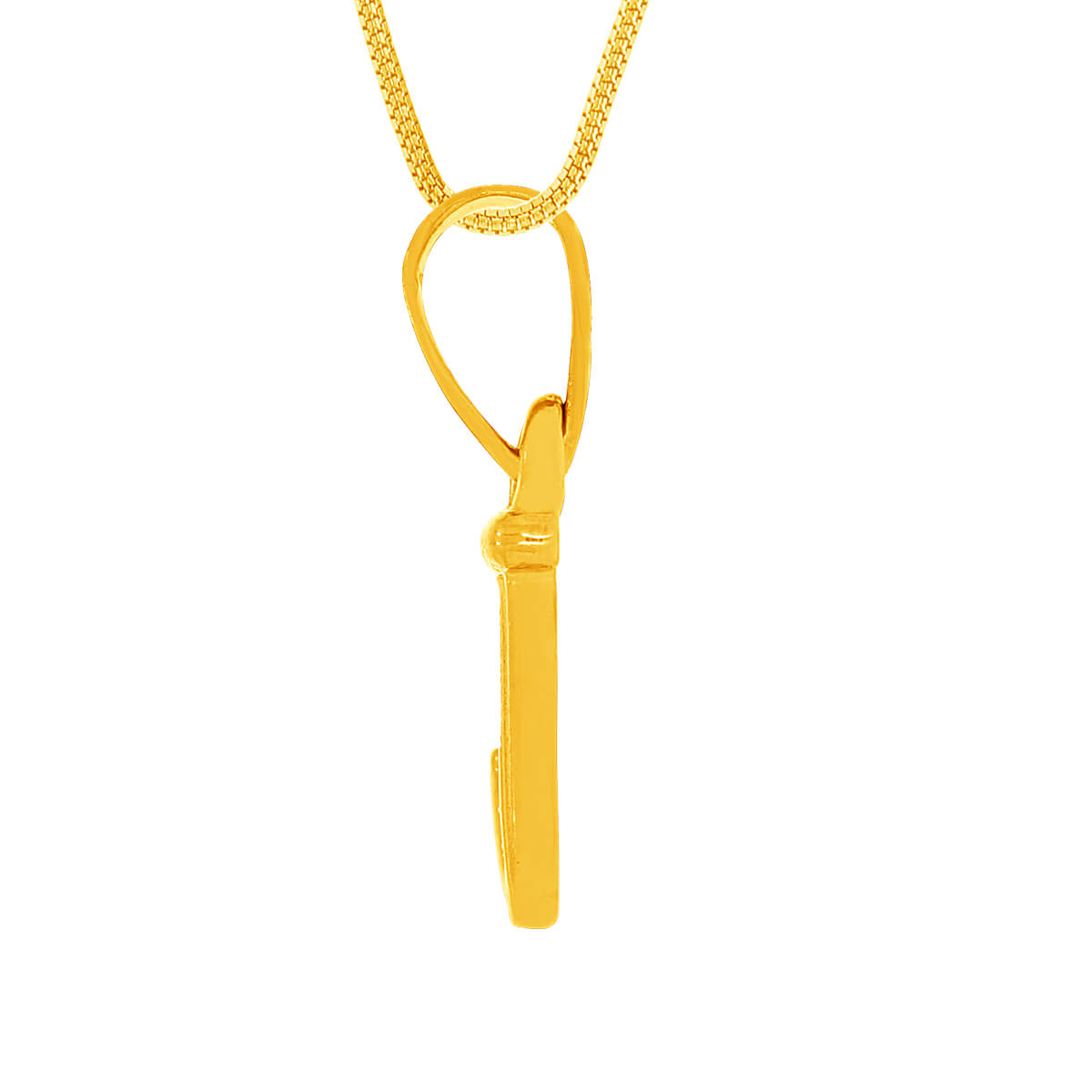 Glossy "J" Alphabet Gold Pendant