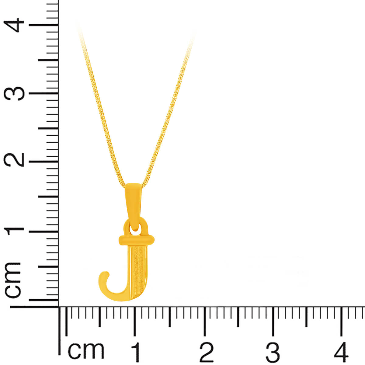 Glossy "J" Alphabet Gold Pendant