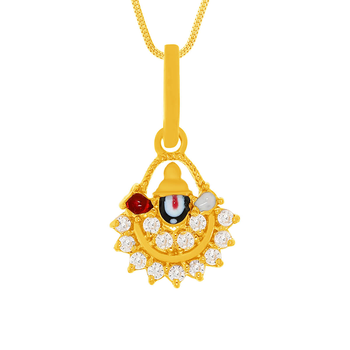 Celestial Radiance Lord Venkateswara 22K Gold Pendant