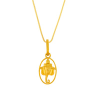 Serene Divinity 22K Gold Ganesha Pendant