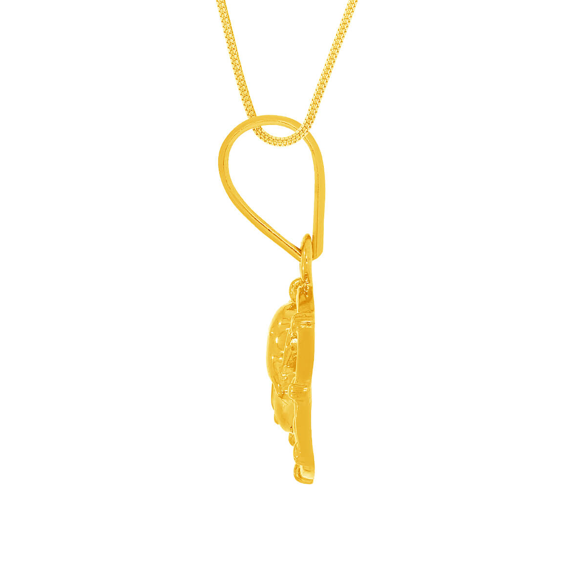 Petite Holy Lord Ganesha 22K Gold Pendant